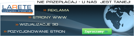 Banner reklamowy firmy Larete